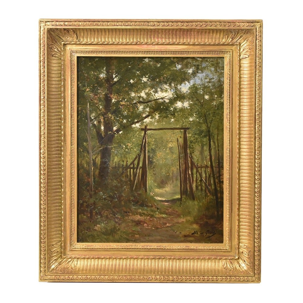 QP628 1 antique oil painting landscape natural painting XIX.jpg